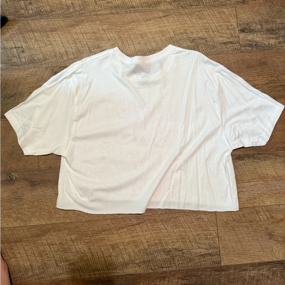 White Cropped Shirt with Pink 'Howdy' Print - Picture 2 of 2